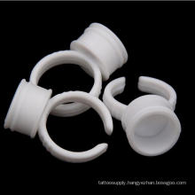 200pcs Plastic Tattoo Ink Ring for Eyebrow Permanent Makeup All Sizes white Tattoo Pigments Ink Holder Rings Container/Cup